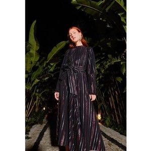 NWT FARM Rio Lurex Stripes Midi Dress Size Medium